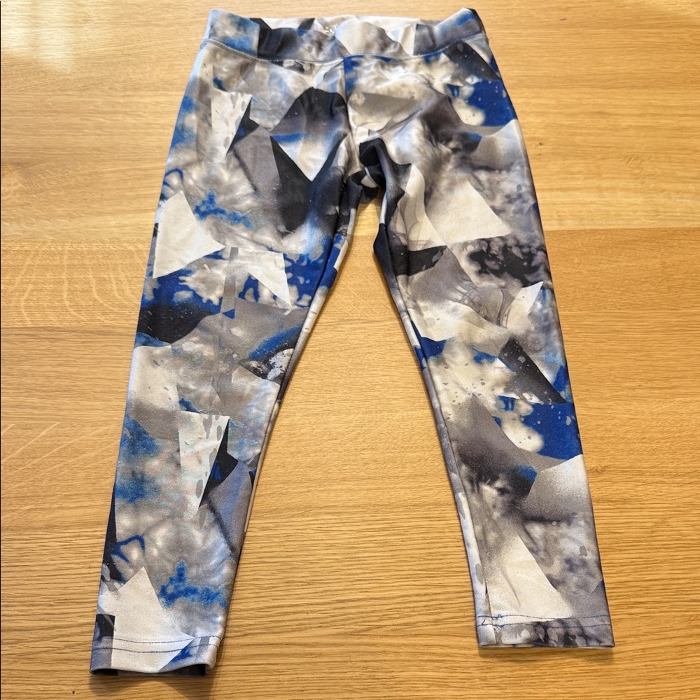 Justice Blue and Gray Abstract Leggings